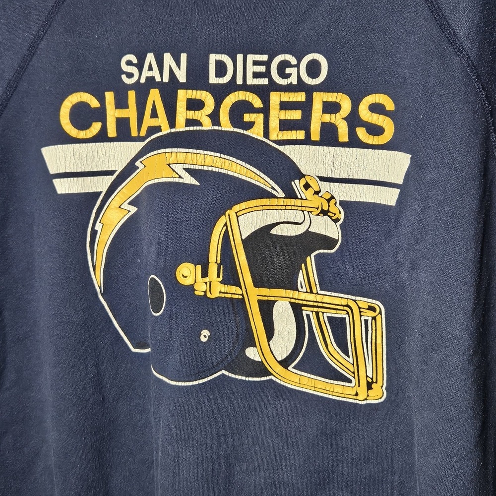 Vintage San Diego Chargers Sweatshirt Size XXL Blue NFL Football Crewneck 90s - Picture 7 of 12
